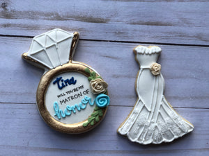 Matron of honor, Maid of honor cookies gift