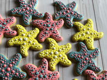 Load image into Gallery viewer, Starfish beach theme cookies