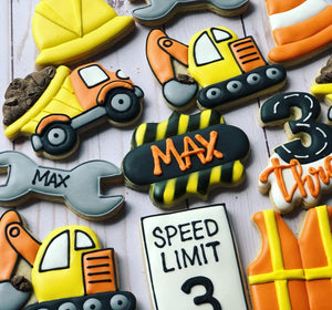 Construction theme cookies