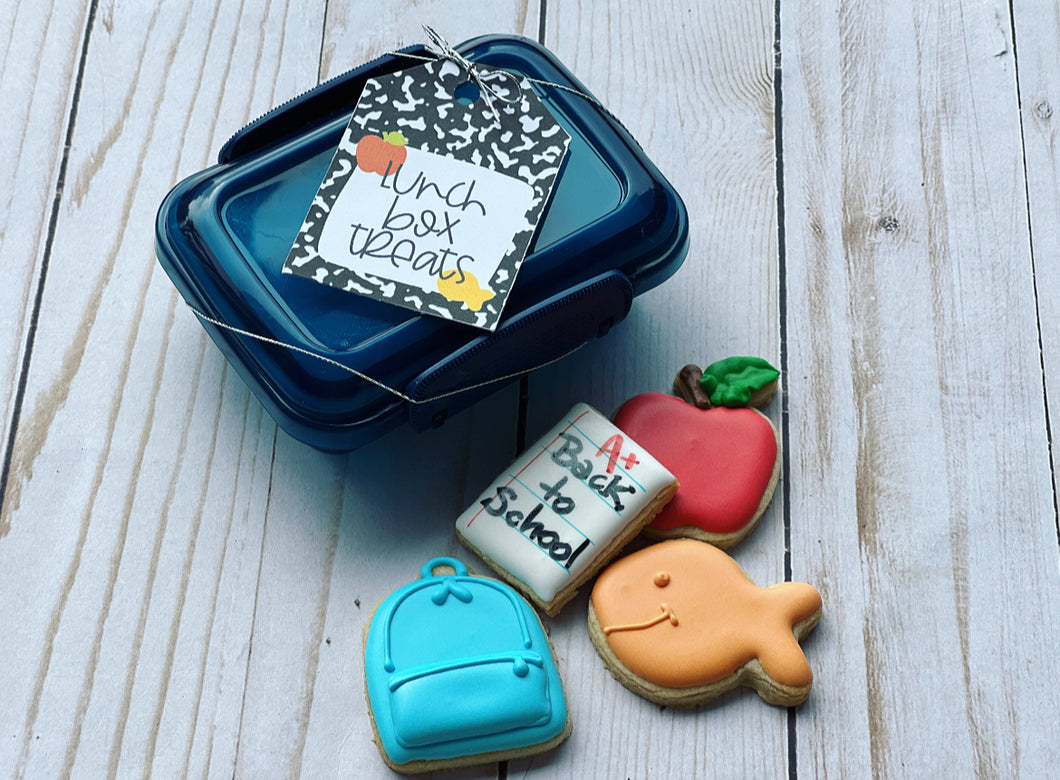 Mini School cookies in a lunch box