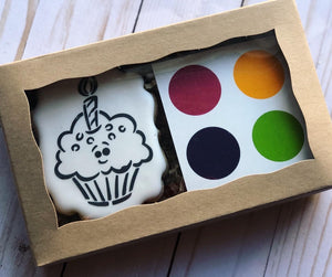 Paint your own birthday cupcake Cookie