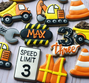 Construction theme cookies