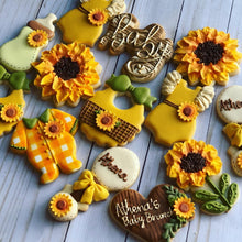 Load image into Gallery viewer, Sunflower Baby shower cookies