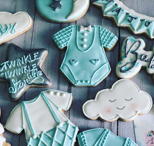 Moon and stars Baby shower cookies