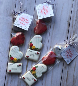 Valentines mini cookies bags