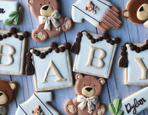 Bear Baby shower cookies