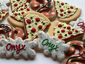 Pizza Party Theme Cookies