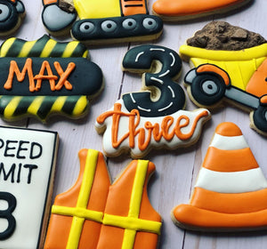 Construction theme cookies