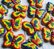 Load image into Gallery viewer, Tie dye Butterflies Cookies