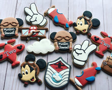 Load image into Gallery viewer, Mickey pilot theme cookies