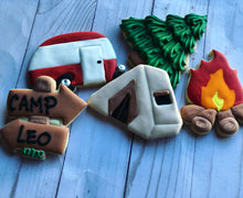 Load image into Gallery viewer, Camping woodland  Theme Cookies- 2 Dozen