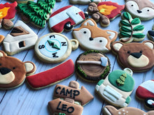 Load image into Gallery viewer, Camping woodland  Theme Cookies- 2 Dozen