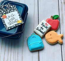 Load image into Gallery viewer, Mini School cookies in a lunch box