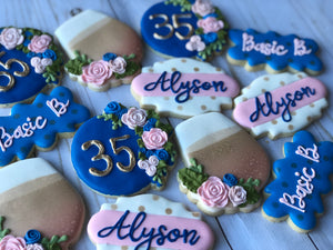 Adult Birthday Theme Cookies