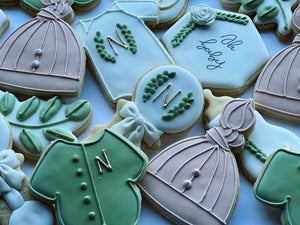 Natural Baby shower cookies