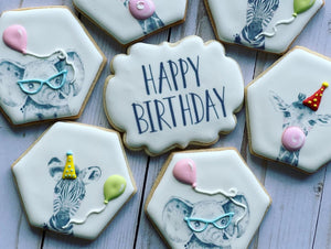 Safari Animal birthday Cookies