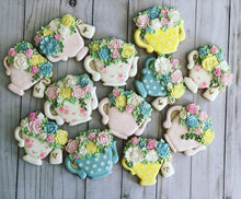 Load image into Gallery viewer, Tea cup Party Birthday Theme Cookies