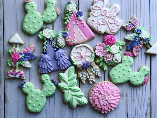 Boho baby cookies theme