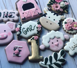 One year old Animal Farm Cookies