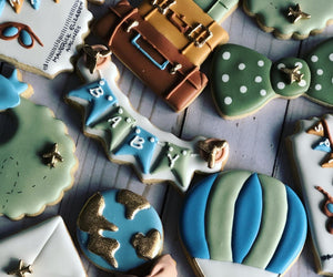 Travel Baby shower cookies