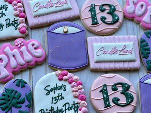 Candle Party Birthday Theme Cookies