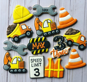 Construction theme cookies