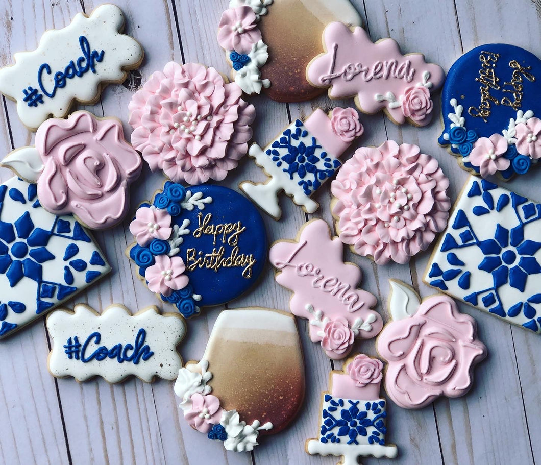 Birthday Tiles theme Cookies