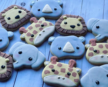 Load image into Gallery viewer, Safari Animal faces Cookies