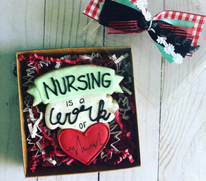 Nursing theme cookies gift