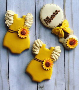 Baby sunflower theme Cookies
