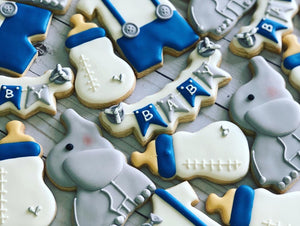 Elephant theme Baby shower cookies