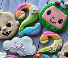 Load image into Gallery viewer, Cocomelon Rainbow Theme Cookies