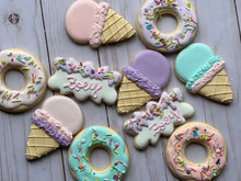 Load image into Gallery viewer, Ice cream Summer theme Cookies