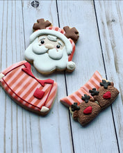 Load image into Gallery viewer, Santa in pijamas Christmas Cookies gift set