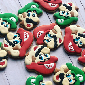 Mario and Luigi theme Cookies