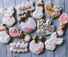 Load image into Gallery viewer, Girl Baby shower cookies