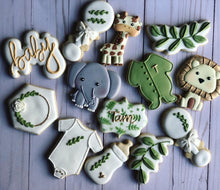 Load image into Gallery viewer, Safari Animal baby shower Cookies