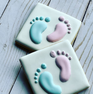 Gender reveal baby shower cookies