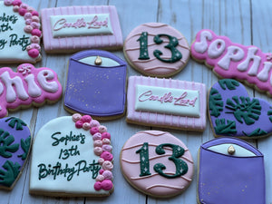 Candle Party Birthday Theme Cookies