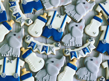Load image into Gallery viewer, Elephant theme Baby shower cookies