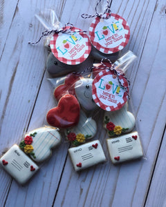 Valentines mini cookies bags