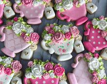 Load image into Gallery viewer, Teacup Party Birthday Theme Cookies