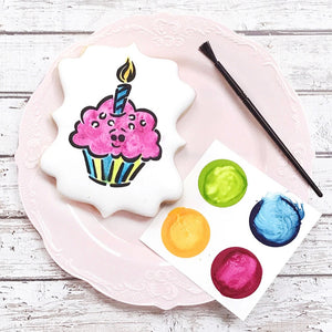 Paint your own birthday cupcake Cookie