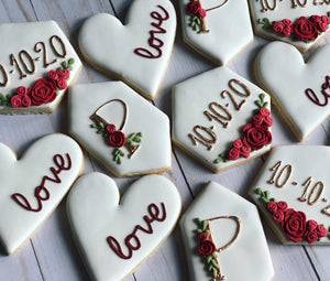 Wedding theme cookies