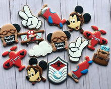 Load image into Gallery viewer, Mickey pilot theme cookies