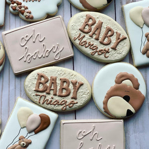 Bear Baby shower cookies