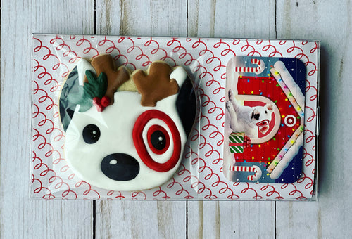 Raindeeer dog Christmas Cookies gift set