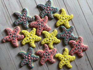Starfish beach theme cookies