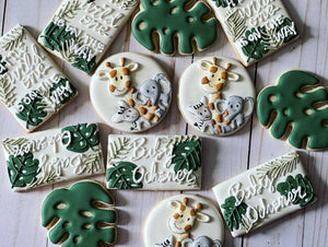 Safari Animal baby shower Cookies