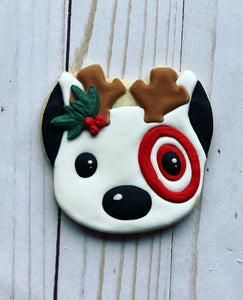 Raindeeer dog Christmas Cookies gift set